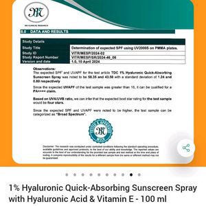 1% Hyaluronic Quick - Absorbing Sunscreen Spray