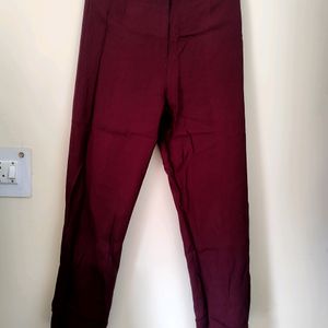 Marroon High Waist Pants