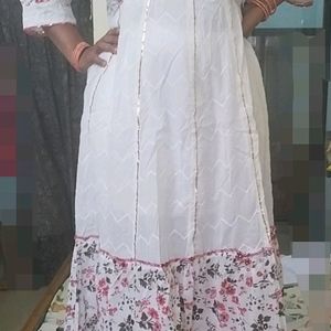 Pure Cotton Anarkali Kurti Set(XL)