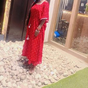 Red Kaftan Kurti