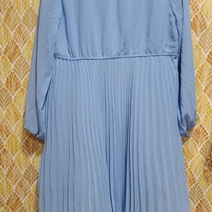 Party Wear Blue Flayered Dress