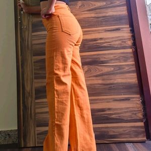 Orange Pinterest Straight Fit Pants