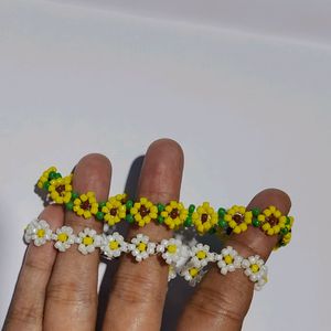 Sunflower And Daisy Bracelet