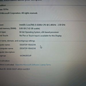 LENOVO X260 I5 6Th Gen 8GB RAM 256GB SSD