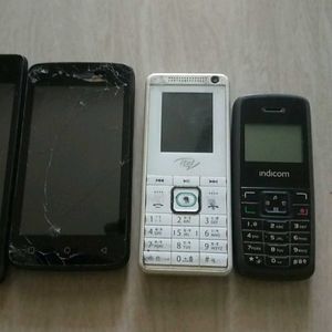 5 Combo Phones Dead And Broken