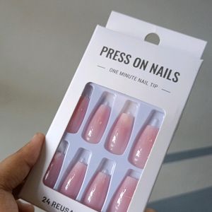 Pink Press On Nails 💗