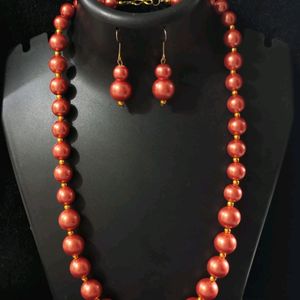 FLAME ORANGE NECKLACE SET