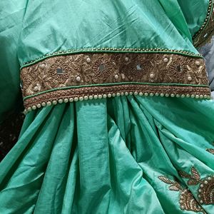 Heavy Green Saree