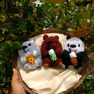 Handmade crochet bears combo for Tanvi Shah