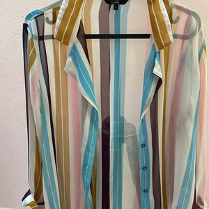 Multicolor See through Women Shirt 👚