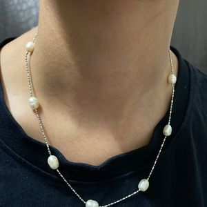 Silver Pearl Necklace