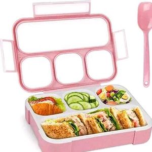 Partition Lunch BOX Pink Color LEAK PROOF NEW