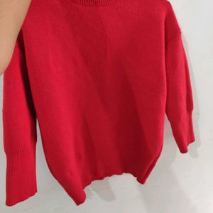 Red Woolen Top