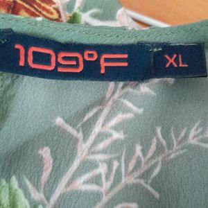 109°F Green Printed Top