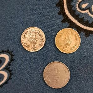 Rare Indian Coins Of 2 Rupee