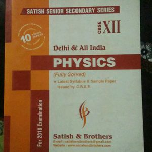 Cbse Class 12 Physics 10 Year Solved Paper