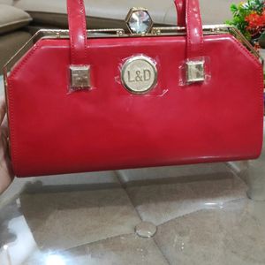 Red Colur Bridal Handbag