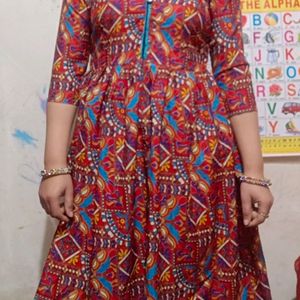 Short Neck Frock Style Kurti