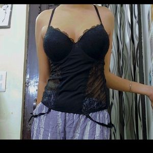 Corset Set With Lace Detailings