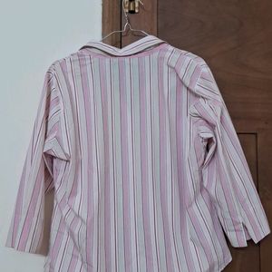 Pink And White Striped Shirt