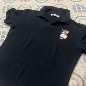 Black Polo Top