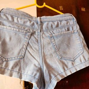 Denim Hot Pants By H&M