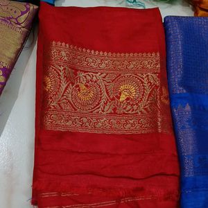 9 Unstitched Pattu Blouse Pieces