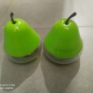 2 pcs pear 🍐 glass container