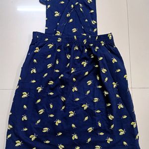 Printed Dungaree With Slip Pockets