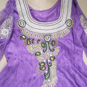 Levender Colour Kurta Set With Dupatta... C