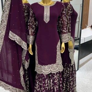 Beautiful Sharara Pakistani set  All Size