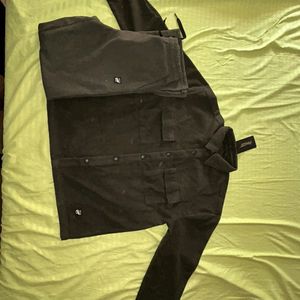 KHAKI POLAR FLEECE SHACKET COORD