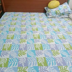 Double Bedsheet 100% Cotton With Pillow Cover