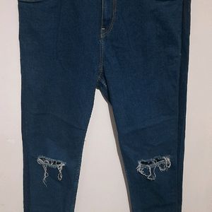 Women's Stylish Blue Ripped Jeans