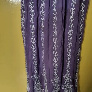 Chikankari Kurti Purple