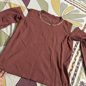 Beautiful Brown Full Sleeves Top