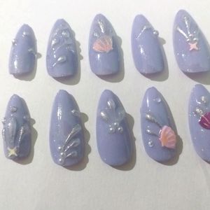 Price Drop! Press On Nails(Mermaid Core🧜‍♀️)