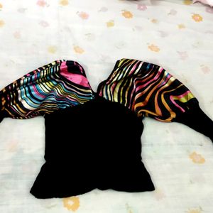 multicolored fashionable top