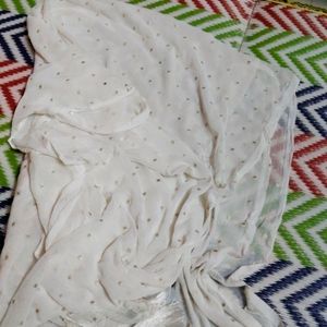 White Chiffon Dupatta