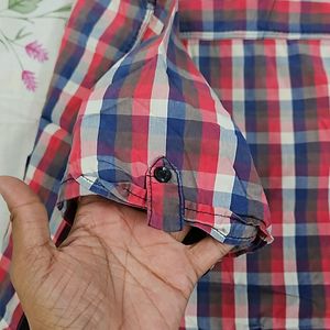 Red And Blue Checked Shirt