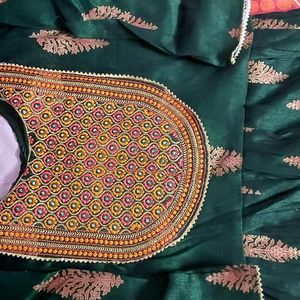 Dark Green Short Tunic Type Kurta