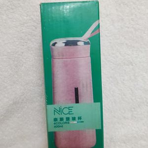 Nice Premium Glass Water Bottle, 400ml