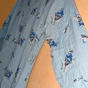 Sky Blue Floral Printed Kurti