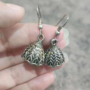 Dome Shaped Oxidized Earrings