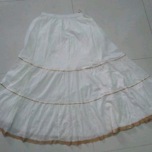 New Off White Colour Skirt