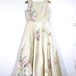 Full Length Embroidered Gown For Women