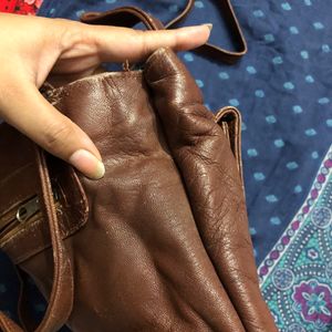 leather bag coffe brown