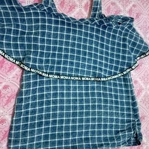 Unique Dropped Sleeves Denim Top