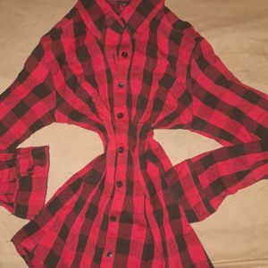 Read And Black Check Shirt