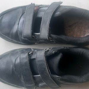 Black Velcro Unisex School Shoes